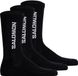 Salomon Everyday Crew 3P Sokken Zwart Unisex Katoen Maat 42-44