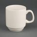 Olympia 12X Ivory Stacking Mugs 285ml 10oz Porcelain Coffee Tea Cup Restaurant