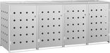 vidaXL Containerberging - vierdubbel - 240 L - Roestvrij Staal