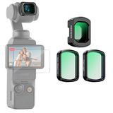 NEEWER Filters voor Pocket 4/3/Xtra Muse, groothoeklens 0,75 x + diffuser zwart 1/4 + LPR-filter + schermbeschermer, accessoires actiecamera, compatibel met DJI Osmo Pocket 4/3/Xtra Muse, FL-C84