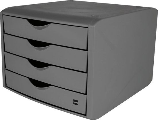 Helit The Green Chameleon - Ladenblok - 4 lades - A4 - Lichtgrijs