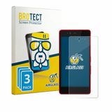 BROTECT Screenprotector 3 Stuks voor Fujitsu Arrows M04 Beschermglas Transparant