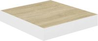 vidaXL Wandschap - zwevend - 23x23,5x3,8 cm - MDF - eikenkleurig en wit