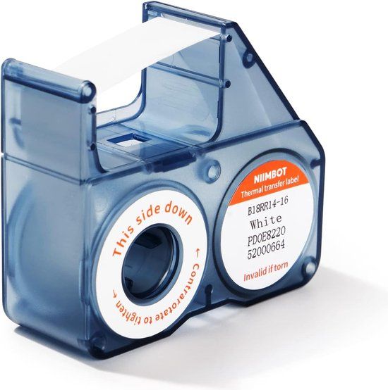 Niimbot Ribbon B18 - Wit - Tape label - 12 mm - Thermisch transfer