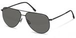 Rodenstock R1449 Zonnebril Mannen Zwart Metaal Gepolariseerd Grijs 61mm