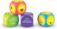 Grote zachte emoji dobbelstenen Set van 4
