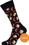 Happy Socks Beer and Sausage Sock - Unisex - Maat: 41 - 46