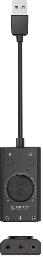 Orico - Externe Geluidskaart met Volumeregelaar - Zwart
