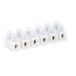 PA12 klemmenblok, concave H-vormige sokkel met 6 pins, wit