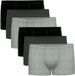 Seidensticker Boxershorts Set van 6 Zwart/Grijs Heren Katoen/Elastaan Maat L