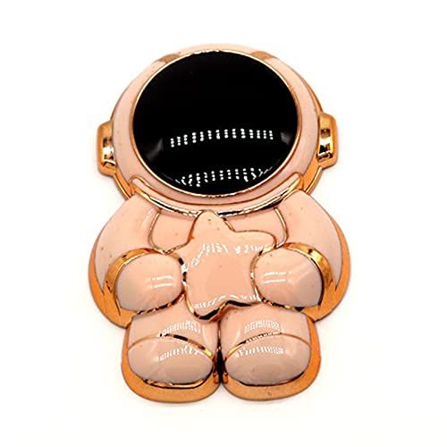 Roadoor Mobiele Telefoon Beugel Ruimtebesparende Smartphone Ondersteuning Draagbare Mooie 3D Cartoon Astronaut Telefoon Grip Tok compatibel met Kijken TV Roze