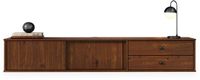 IDIMEX SIMONA hangend lowboard van 175 cm van massief hout – afwerking in kastanje