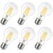 LVWIT LED-gloeilampen E27, 4W gelijk aan 40W, 470LM, 2700K, warm wit licht, A60, laag verbruik, energiebesparend, niet dimbaar, verpakking van 6 stuks.