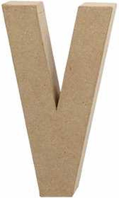 Letter V - 20.5 cm - Bruin