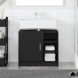 vidaXL Badkamerkast Zwart Eiken 63 x 29 x 55 cm