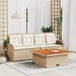 Maison Exclusive - Ensemble de meubles de jardin 3 pièces avec canapé et coussins, beige, en polyrotin