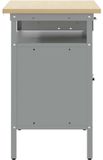 vidaXL Werkbank met lade met plank Zwart en Grijs 100 x 55 x 85 cm
