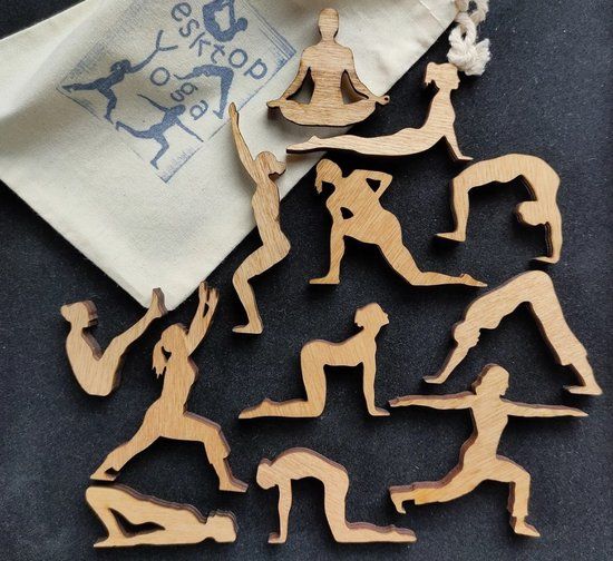 WoodyDoody Desktop Yoga Anti Stress Stapeltoren - Balanceer Toren - Yoga Puzzel - Volwassenen & Kinderen