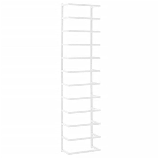 vidaXL Handdoekenrek - Staal - Wit - 24x12x96 cm