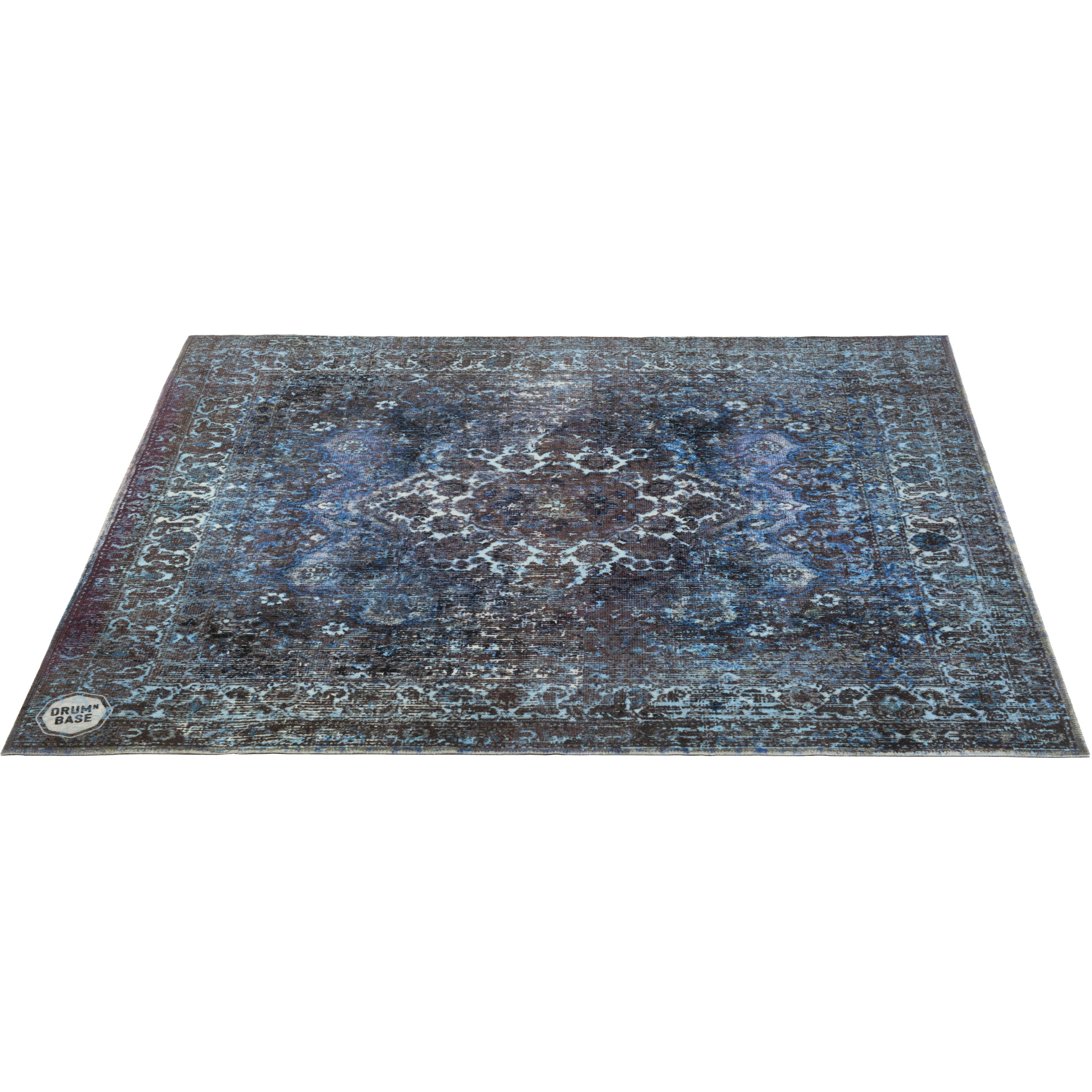 DRUMnBASE VP185-BLU Vintage Persian Blue Drum Mat - 185 x 160 cm