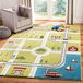 Safavieh Hedendaags tapijt voor woonkamer, eetkamer, slaapkamer, carrousel kindercollectie, laagpolig, in meerkleurig, 122 x 183 cm
