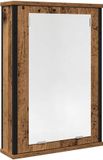 vidaXL Badkamerspiegelkast 42x12x60 cm bewerkt hout oud hout