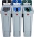 Slim Rubbermaid Slim Jim afvalscheidingsstation, 3 x 87 liter