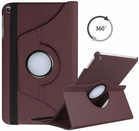 Ntech Samsung Galaxy Tab A 10.1 (2019) Tablet Hoesje met 360° draaistand SM T510 / T515 - Bruin