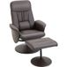 Ensemble Fauteuil 2 Pièces, Fauteuil Avec Repose-pieds, Fauteuil Inclinable Avec Repose-pieds, Réglable En Hauteur, Dossier Inclinable, Marron