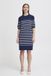 b.young BYMMORLA SS DRESS Jurk Dames Kniehoogte Korte mouw Viscose Polyamide Gestreept Medieval Blue Mix XS
