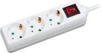 LogiLink LPS206 Stekkerdoos met schakelaar Wit Randaarde stekker 1 stuk(s)