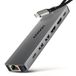 Axagon HMC-7HX2 laptop dock & poortreplicator Bedraad USB 3.2 Gen 1 (3.1 Gen 1) Type-C Grijs