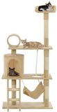 vidaXL Kattenkrabpaal met sisal krabpalen 140 cm grijs