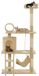 vidaXL Kattenkrabpaal met sisal krabpalen 140 cm grijs