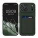 kwmobile telefoonhoesje geschikt voor iPhone 17 Pro Max - Hoesje met pasjeshouder - TPU case in donkergroen