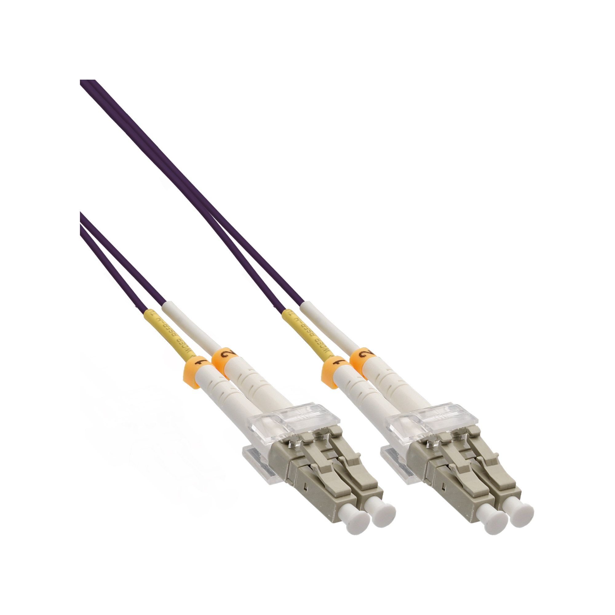 Inline LC/LC Fiber Optic Patch Cable - 25m - Purple
