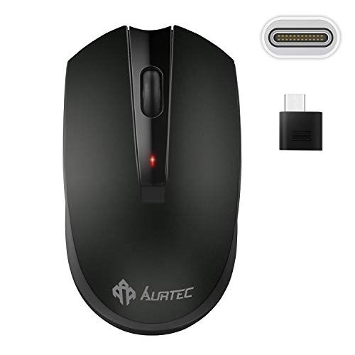 AURTEC draadloze muis, 2,4 GHz USB-C-muizen voor Chromebook, USB-C-laptop en andere USB-C-apparaten