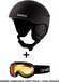 SINNER COMBI-PACK - CREST skihelm + TOXIC skibril - Zwart - Maat L