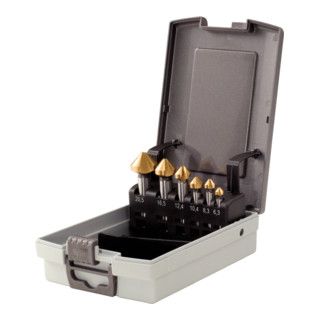 KS Tools HSS TiN Conische Ontbramingsverzinkboorset - 6 stuks