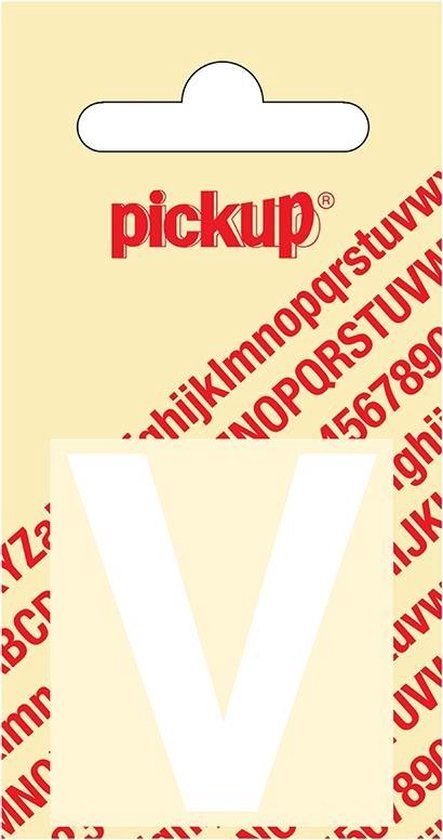 Pickup Plakletter Helvetica 40 mm - Wit V