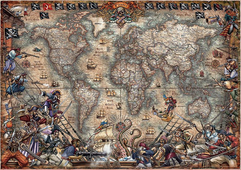 Educa Pirate map - 2000 - 8412668180086