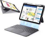 ESR Toetsenbord Hoes Geschikt voor iPad 11 (2025) / 10.9 (2022) | Flex Book Case | Magnetisch Afneembaar Toetsenbord | Beschermhoes met Standaard | Grijs