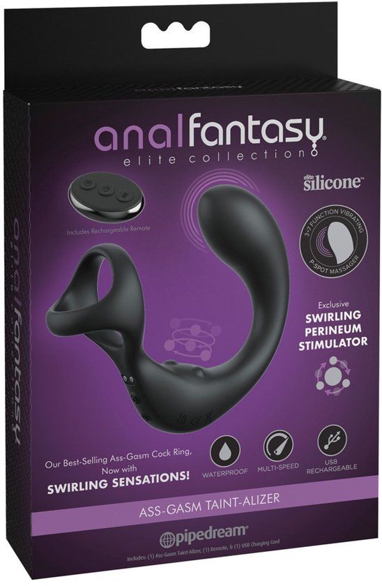 Pipedream Products GmbH Anal Fantasy Elite Ass-Gasm Taint-Alizer Vibrator Zwart