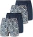 Schiesser Boxer Multi 4-Pack Heren Katoen 3XL Donkerblauw/Geel