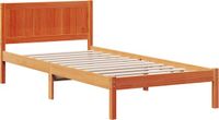 vidaXL Bedframe Massief Grenenhout Bruin 100 x 200 cm