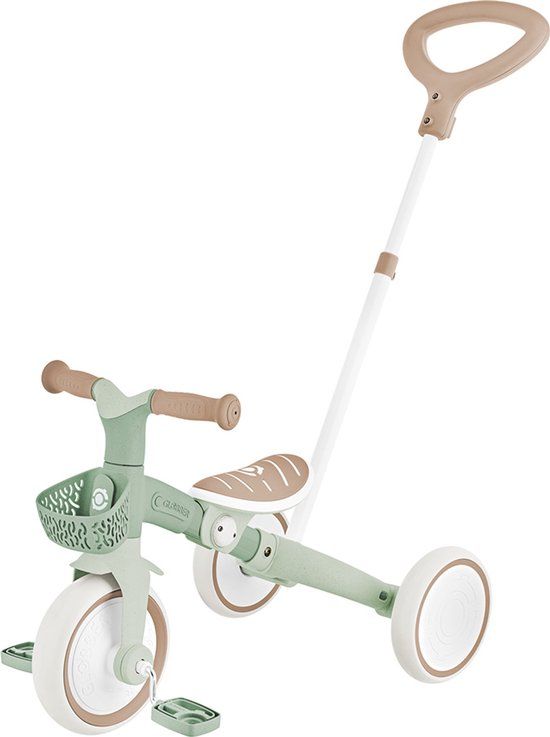 Globber Learning Trike 3-in-1 Driewieler - Sage Groen - 12 tot 36 maanden
