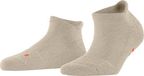 FALKE Keep Warm kort eenkleurig wol sneakersokken enkelsokken unisex beige - maat 35-36