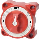 Blue Sea Systems 11001 e-serie batterijschakelaar met dynamoveld loskoppelen, 3-posities, rood