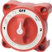 Blue Sea Systems 11001 e-serie batterijschakelaar met dynamoveld loskoppelen, 3-posities, rood
