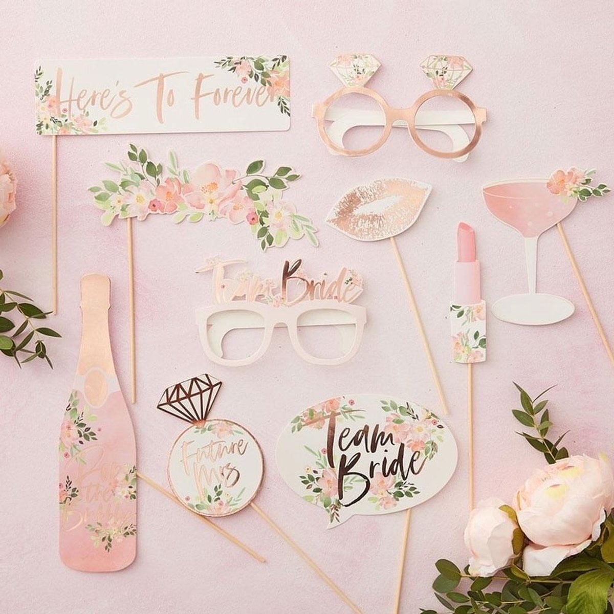 Ginger ray Photo Booth Props ‘Bride to Be’ - 10 stuks